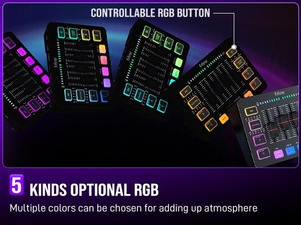 Ігровий аудіомікшерний інтерфейс FIFINE SC3 RGB black