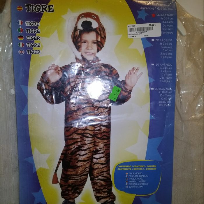 Disfarce carnaval Tigre
