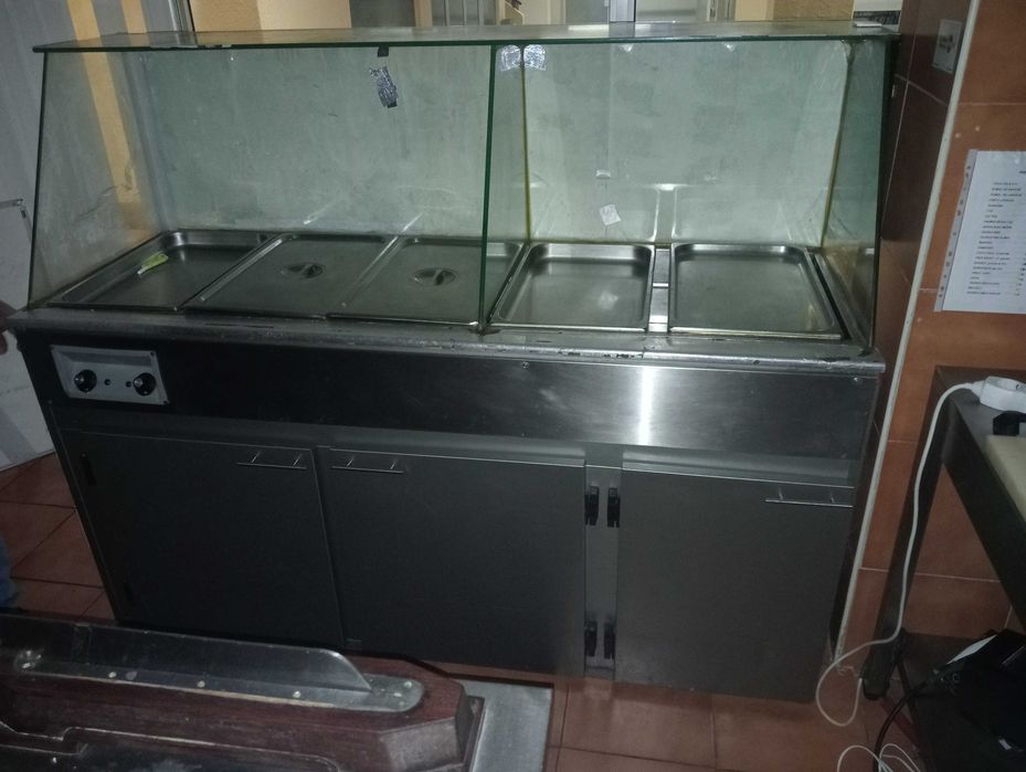 Banho-Maria Industrial em Inox com Vitrine