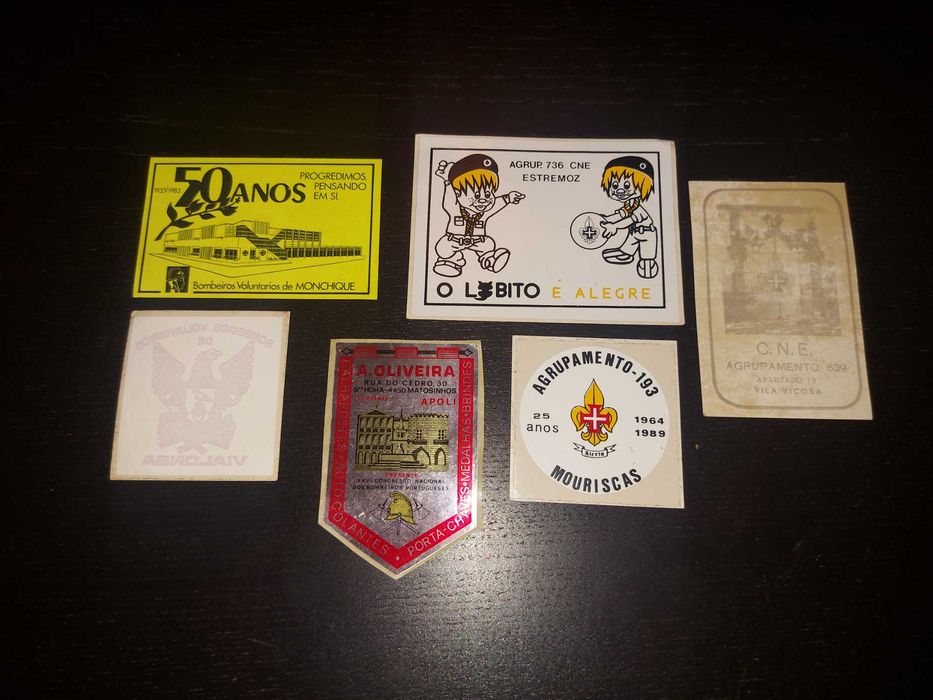 conjunto de autocolantes dos anos 80