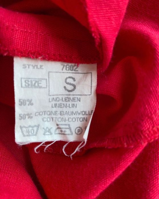 Koszula len czerwona S