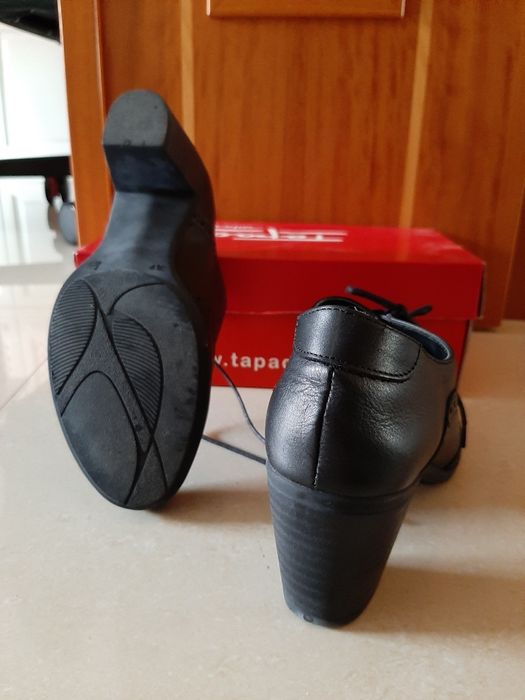 Sapatos salto 7 cm - 37 - horas cómodas - como novo