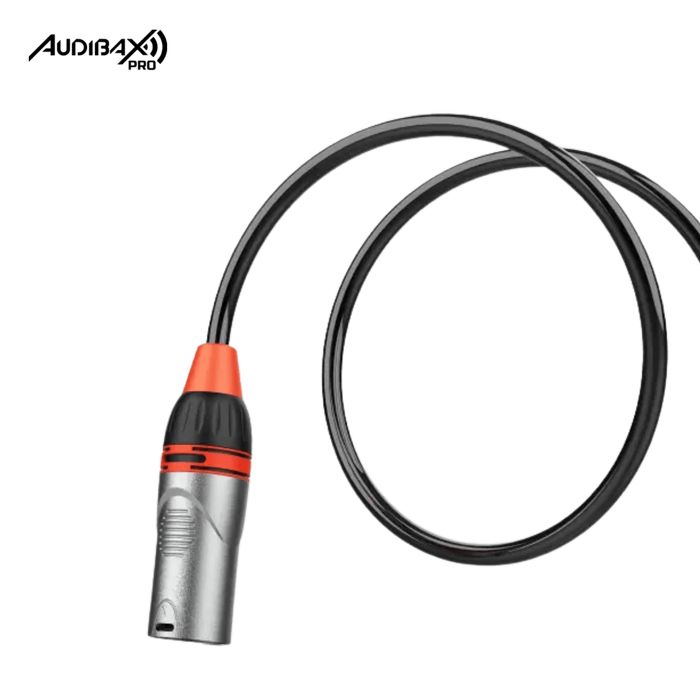 Audibax Pro Cabo XLR macho para XLR fêmea 20 metros preto