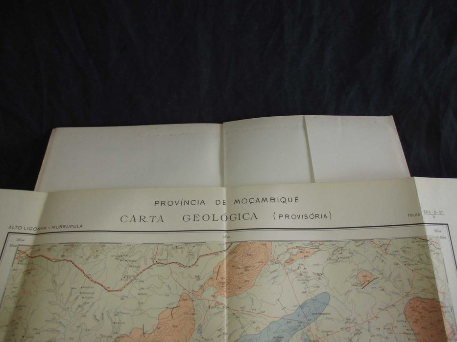 Livro Carta Geológica de Moçambique Alto Ligonha Murrupula 1962