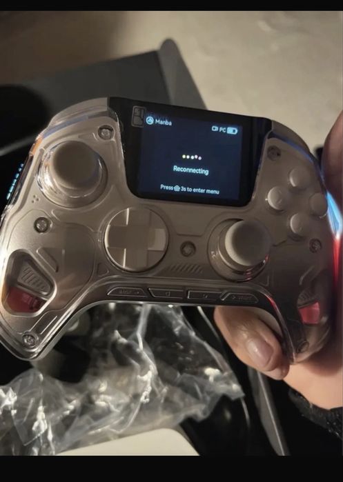 Gamepad Mamba One – Transparente com Ecrã LCD (Estado novo)