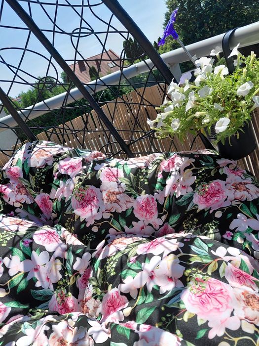 Fotel wiszący kokon ogród balkon taras huśtawka czarny
