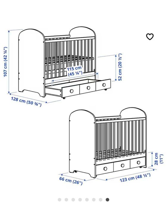 Berço Ikea Gonnat com colchãO