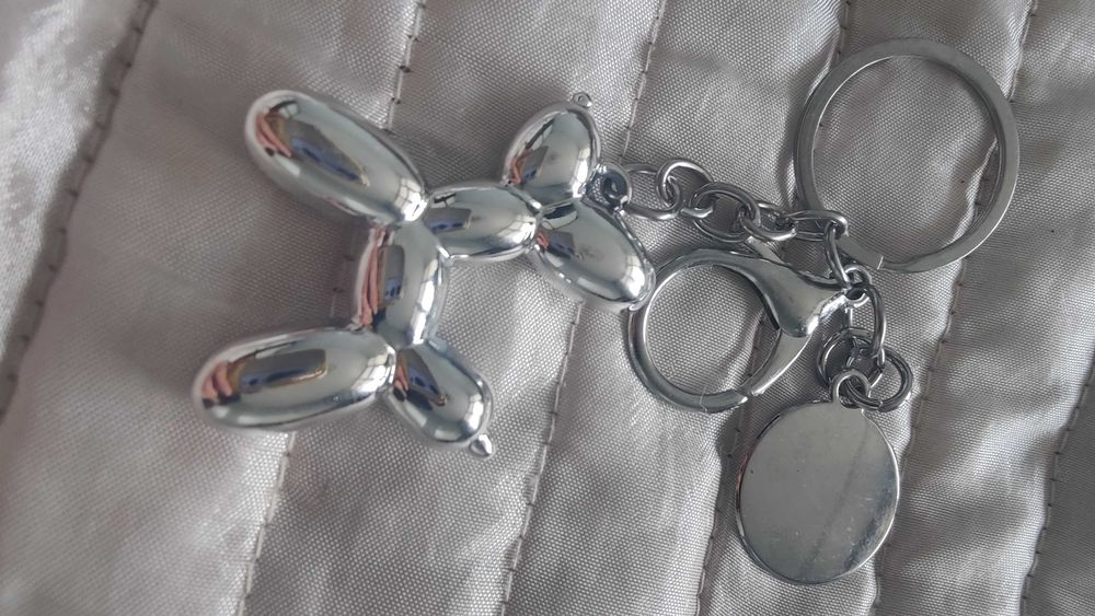 Новый Подарочный Брелок "Bubble Dog" Серебристый