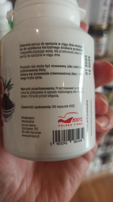 Węgiel aktywny z kokosa - 100 kapsułek