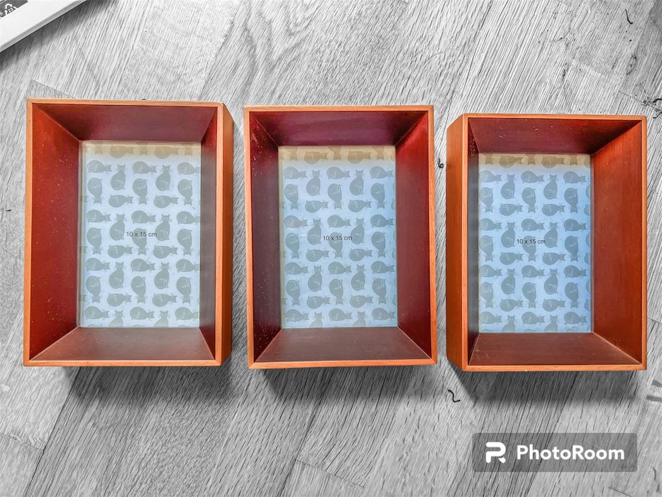 3 molduras madeira 10-15 cm