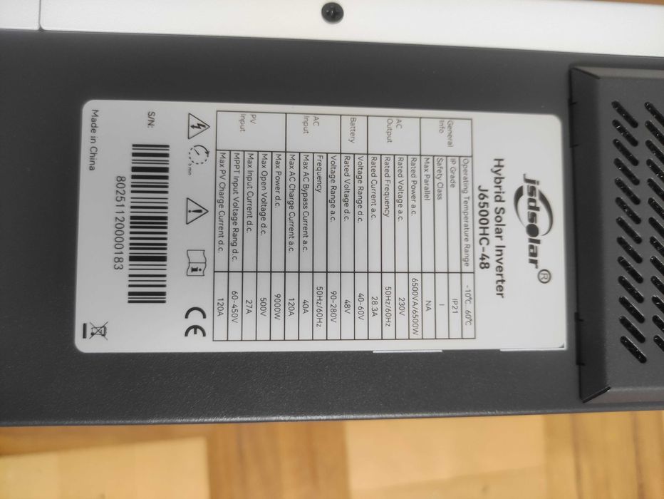 Falownik inwerter hybrydowy 6,5kw 48v