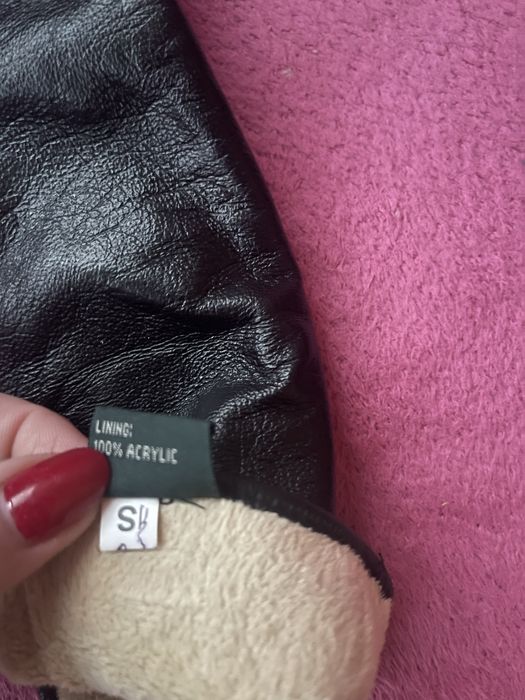 Перчатки удлиненные кожа