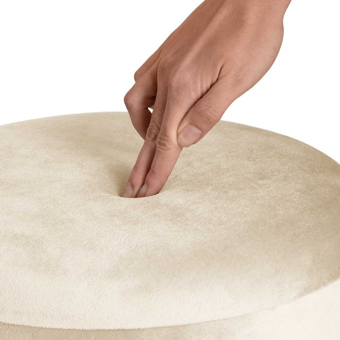 Stołek ze schowkiem Sarina kremowy OUTLET