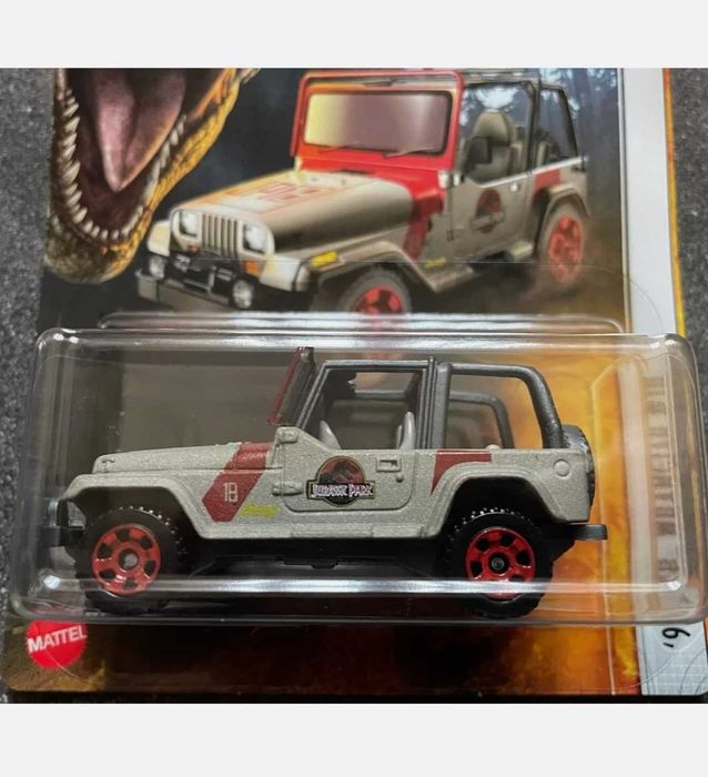 Jeep Wrangler do jurassic park escala 1:64 matchbox