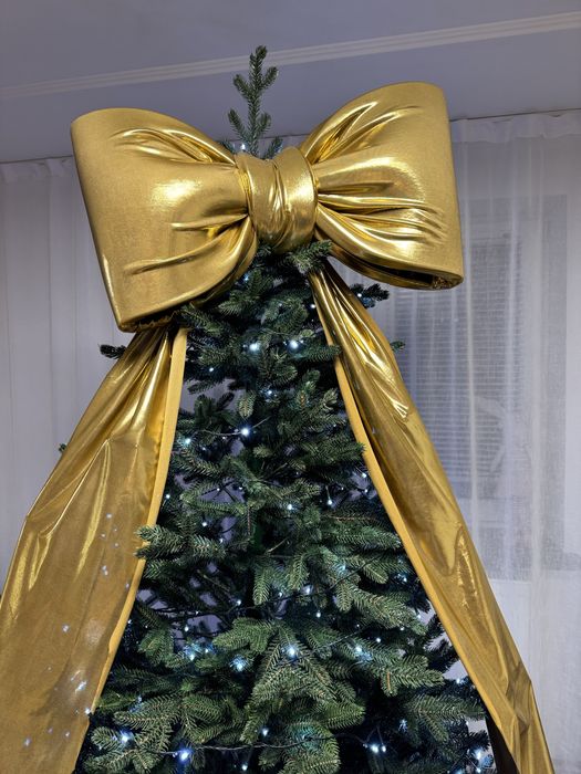 Золотий бант, бант на ялинку, бант для декору