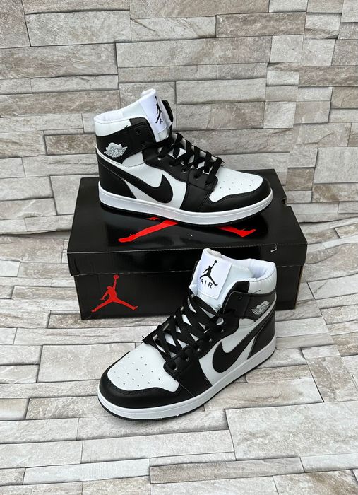 Nike air jordan 1 czarne biale meskie 45 | PROMOCJA 50%