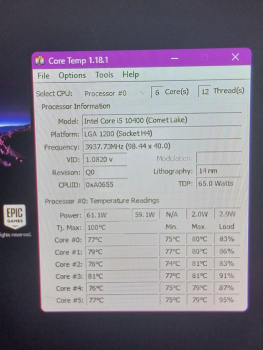 Processador Intel i5 10400