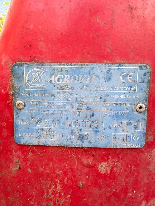 Charrua para trator 12-1-F-90°G C/Raspi Agrovil