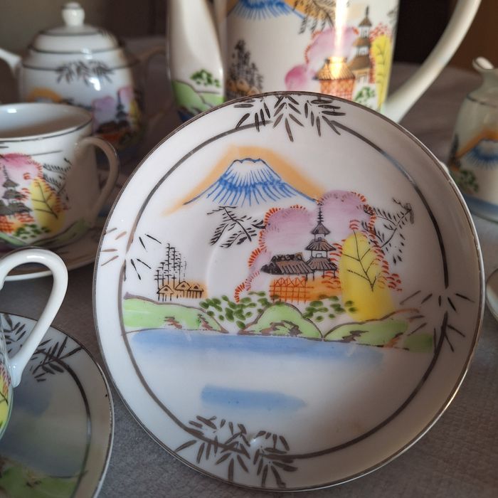 Servico café antique modelo Ritz China pintado a mão