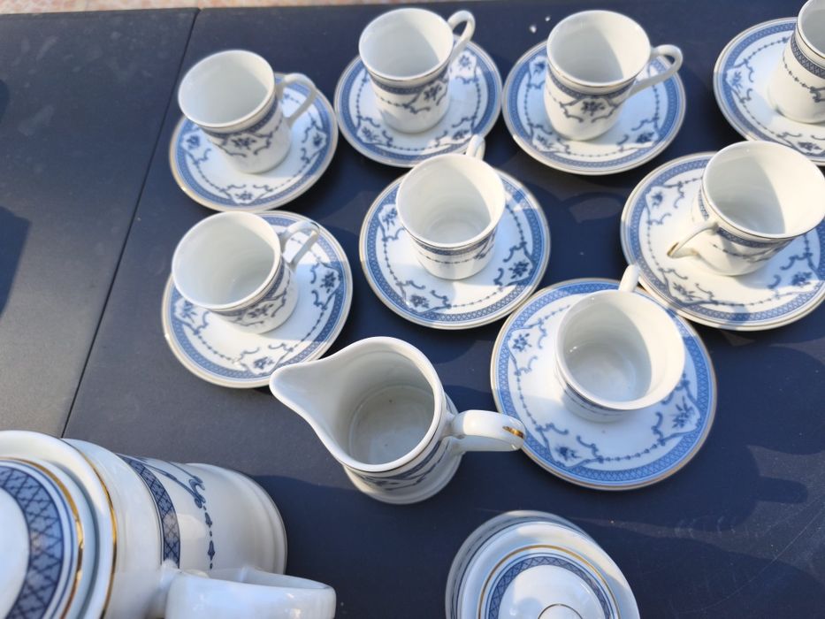 Conjunto de café de porcelana