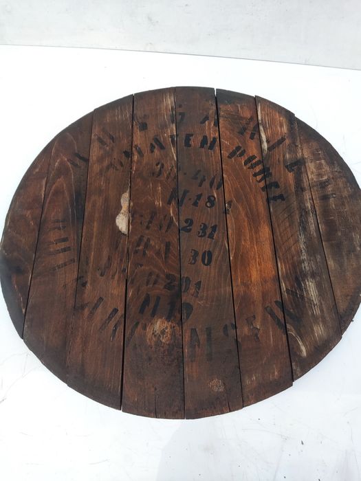 Dekiel od beczki Bardzo Stary z Pięknymi Stemplami Wystrój Pabu