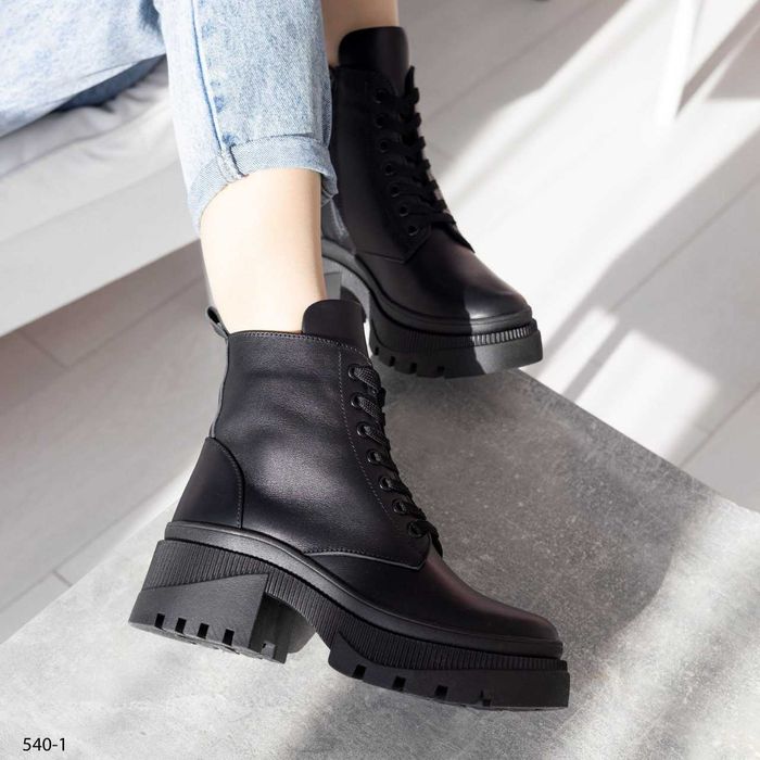 Стильные деми ботинки на байке (36-41) Новая обувь для девушек весна