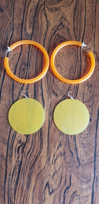 Conjunto de brincos laranja