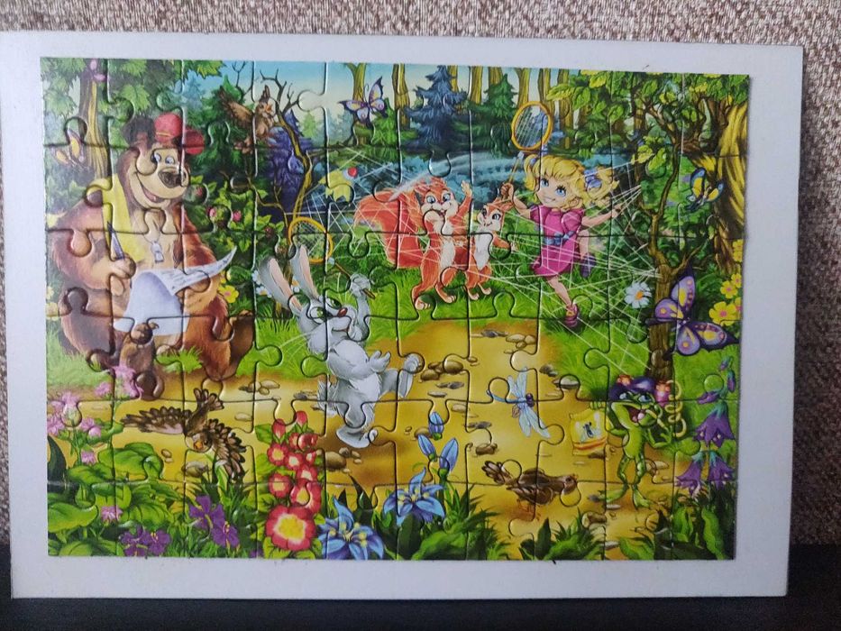 Мозаика, пазлы магнитные с  доской , 60 шт.