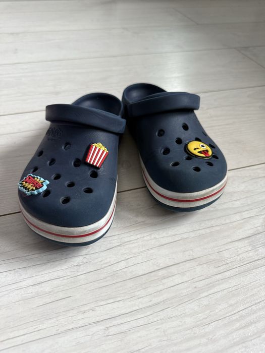 Klapki chodaki crocs 34/35 J3 granatowe