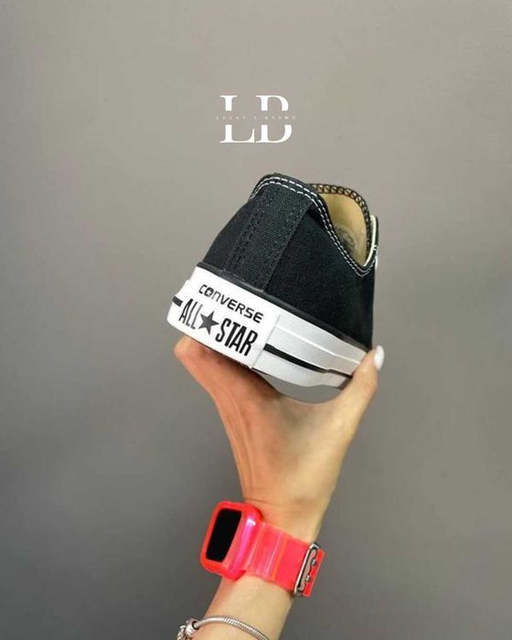 Чоловічі класичні низькі чорні кеди конверс converse all star black 41-46р.