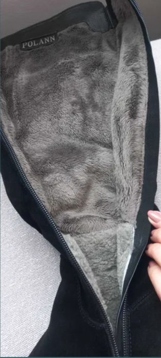 Чоботи евро зима 39 замша сапоги