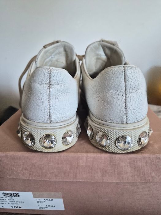 Tenis brancos Miu Miu