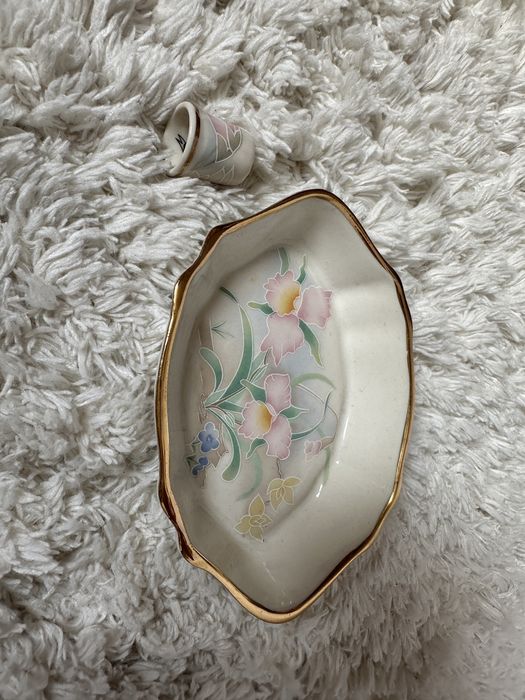 Prato e dedal em cerâmica Caliart Ilhavo Portugal