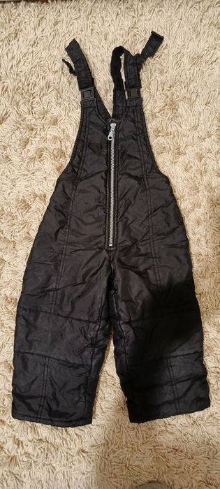 Чорний зимовий напівкомбінезон, штаны лижні розмір 92см