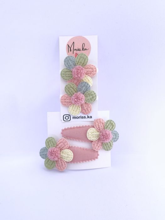 Zestaw ozdób do włosów gumki spinki handmade