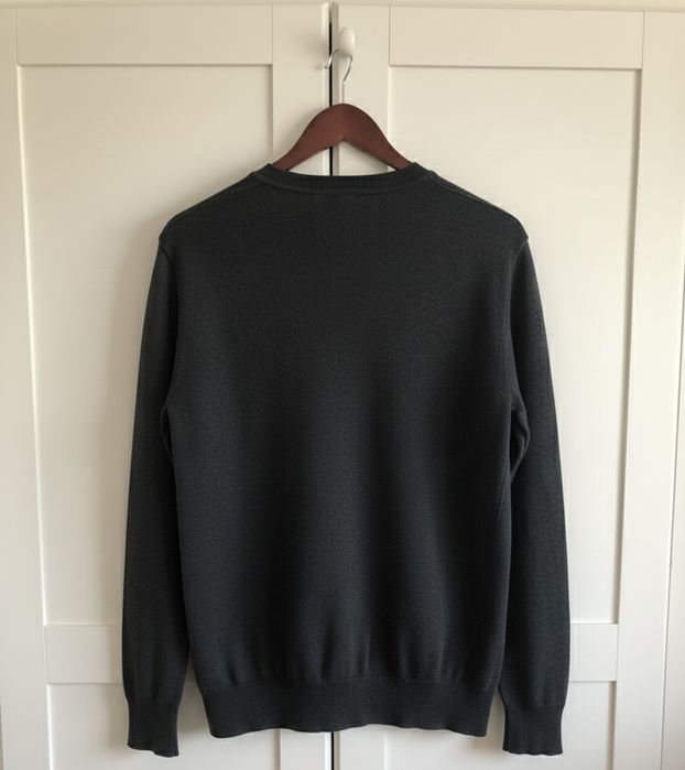 Szary Klasyczny Sweter River Island | 50% Merino Wool | XXL