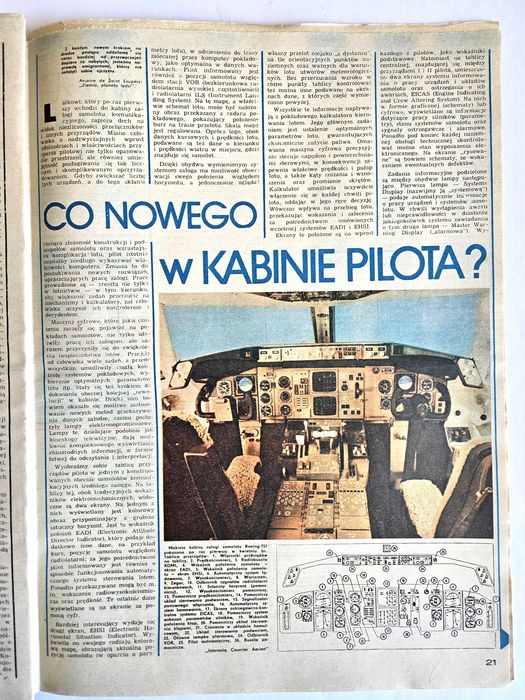 Skrzydlata Polska 51-52 / 1980 okładka - stewardesa LOT-u