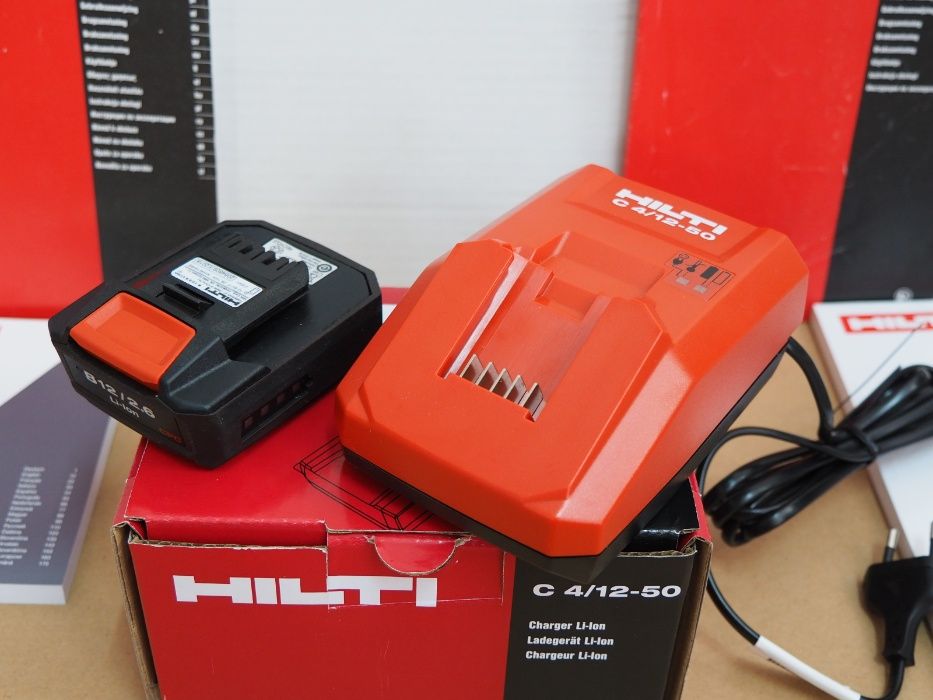 Komplet HILTI C 4/12-50 ladowarka 10,8v 12v bateria akumulator B12-2,6