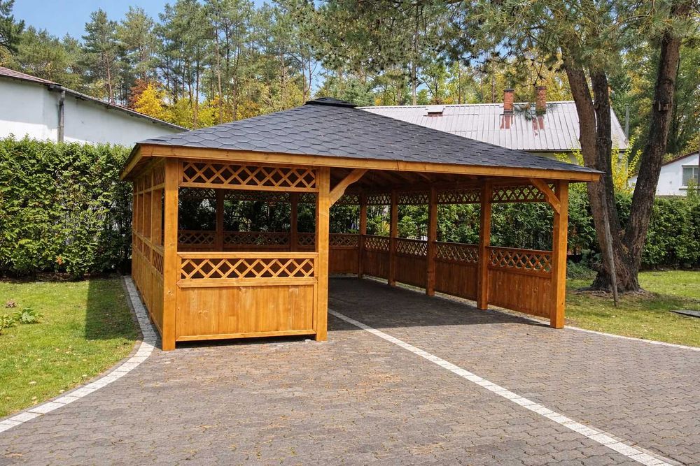 Altana drewniana Walencja 6 x 5. Producent. Szybki montaż