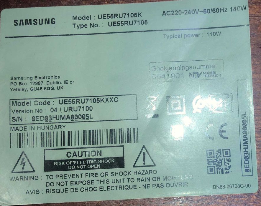 Peças Samsung UE55RU7105K BN44.00932Q BN41.02703A BN94.14200A Testadas