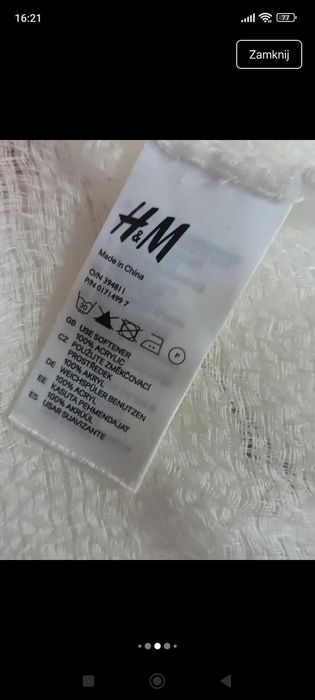Piękny biały szal H&M