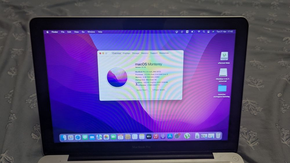 MAC Book Pro 13 inch ( MID 2012)