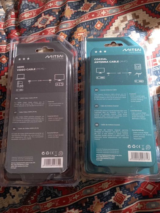 Cabos de ligação televisão, vídeo, antenas e consolas - Mitsai