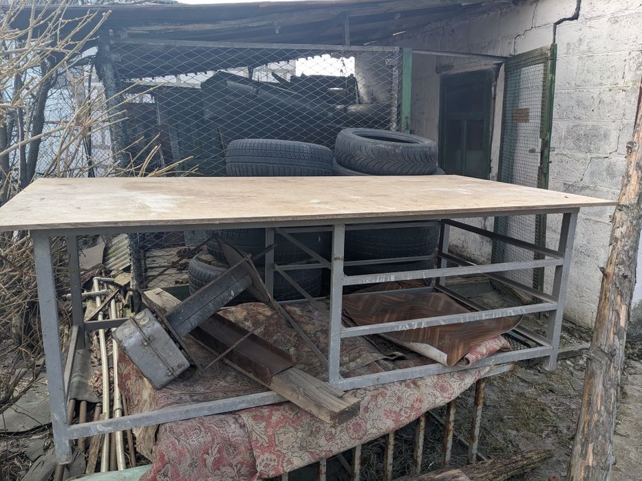 Стол металлический столешница фанера для производства кулинари лепки