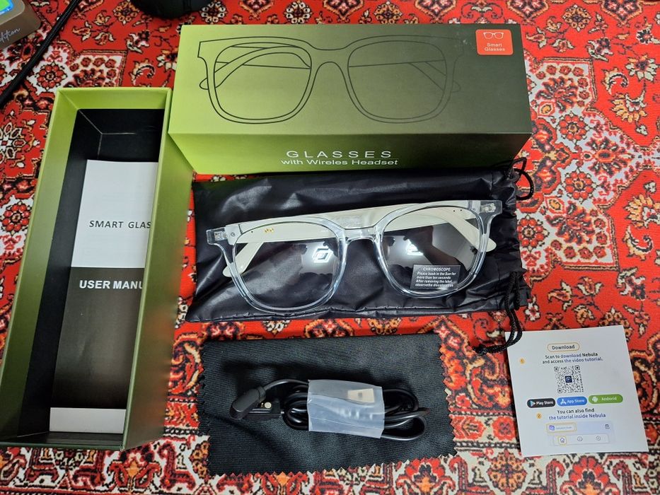 Смарт-очки UF-15 с Bluetooth гарнитурой и AI-переводчиком (Новые)