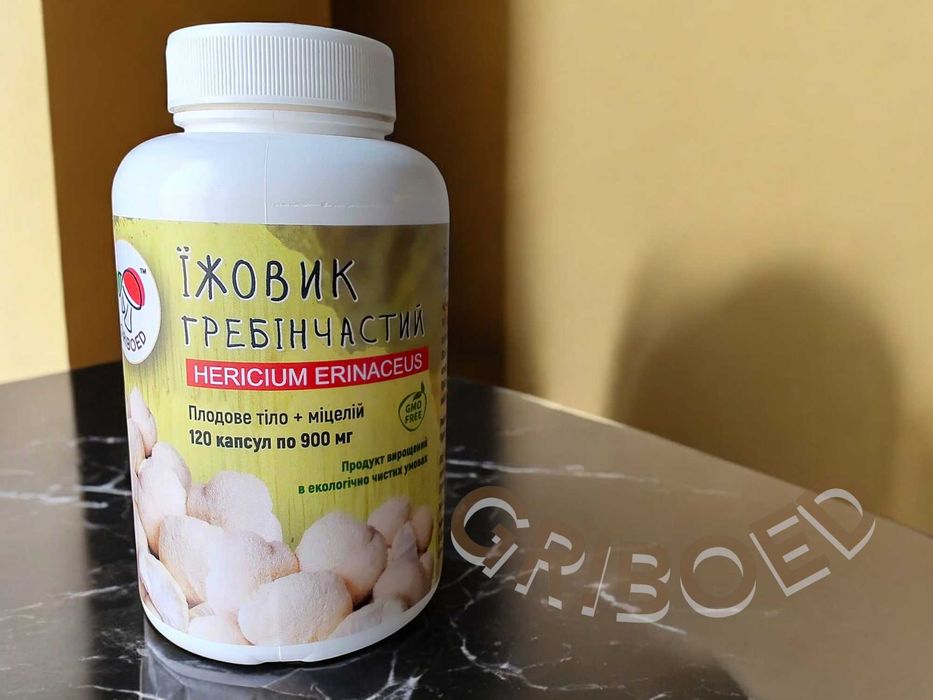 ЕЖЕВИК гребенчатый в капсулах. УЛУЧШЕННАЯ ФОРМУЛА! Месячный курс.