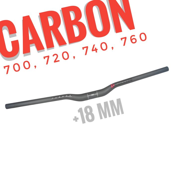 Carbon! KOCEVLO od 700 do 760 mm kierownica carbonowa płaska