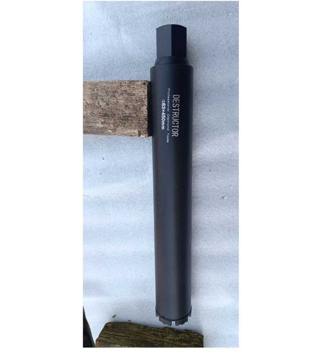 Алмазная коронка 63 мм по бетону железобетону кирпичу 1-1/4, L- 450 мм