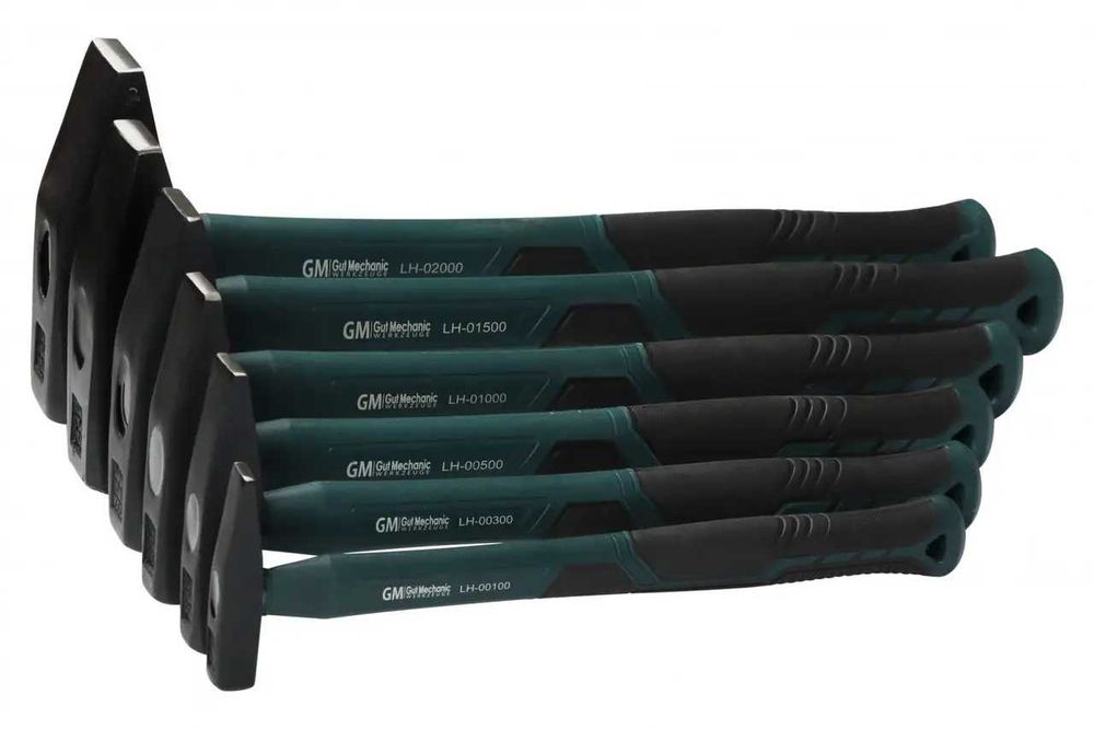 Набір молотків слюсарних GUT Mechanic 6 шт (100-2000г) Fiberglass GM-06