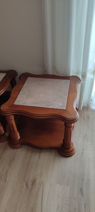 Conjunto de 3 mesa de sala mais candeeiro